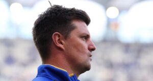O técnico do West Coast Eagles, Andrew McQualter, não vai machucar o Richmond Tigers