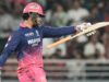 O prodígio de 15 anos acertou 97 bolas em 29 para eliminar Sunrisers Hyderabad de Pat Cummins no IPL.