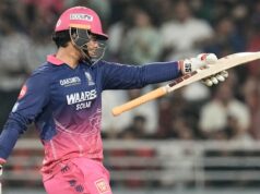 O prodígio de 15 anos acertou 97 bolas em 29 para eliminar Sunrisers Hyderabad de Pat Cummins no IPL.