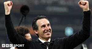 Freiburg 0-3 Aston Villa: Unai Emery venceu a quinta final da Liga Europa com gols de Morgan Rodgers, Uri Thielmans e Aimee Buendia.