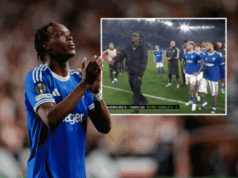 Emmanuel Emegha entra em confronto com espectadores após show de flauta em Estrasburgo, companheiros saem do campo furiosos
