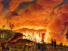 Um vulcão mecânico do século 18 ganha vida após 250 anos