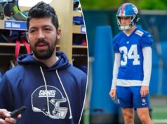 O novato juvenil Dominic Zvada abriu o torneio de chutes dos Giants