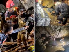 Equipes de resgate resgatam quatro pessoas presas em uma caverna inundada no Laos