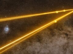 27 de maio de 2026 Cosmos Foto explosão de raios laser
