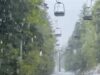 No final da temporada a neve retorna às montanhas da Toscana