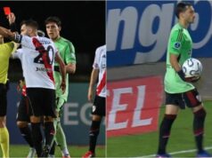 Santiago Beltrán foi expulso e Matías Viña acabou economizando mais de dez minutos de parar o coração para o River