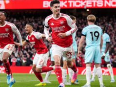 Arsenal 1 x 0 Burnley