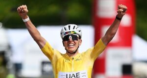 Tadej Pogacar marcou três gols no Tour de Romandi e conquistou a vitória final com uma vitória individual.