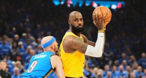 O Thunder empatou no segundo tempo para derrotar o Lakers no Jogo 1