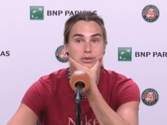 Sabalenka surpreendeu no Aberto da França