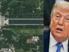 Truque de trombeta e água azul no Lincoln Memorial: Vídeo