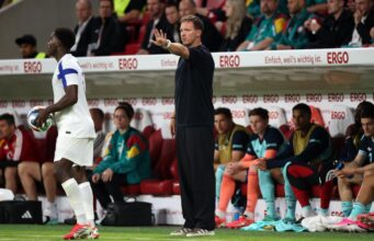 Nagelsmann fez uma aparição surpresa no segundo amistoso da Finlândia contra a Alemanha