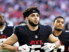 “Falcões assinam com WR Drake London uma extensão de 4 anos e US$ 141 milhões” .