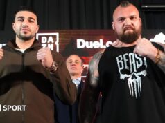 Tommy Fury x Eddie Hall: A luta dos pesos pesados será de exibição.