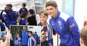 O North Melbourne Stars chegou a Busselton antes do confronto de Bunbury com o Fremantle Dockers