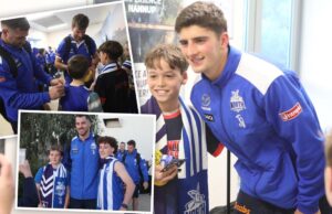 O North Melbourne Stars chegou a Busselton antes do confronto de Bunbury com o Fremantle Dockers