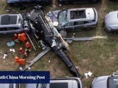 Seis mortos em acidente de helicóptero no Rio de Janeiro, carro bate em estacionamento
