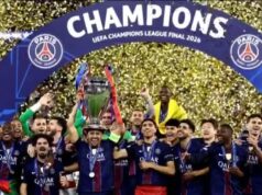 PSG conquista títulos consecutivos da Liga dos Campeões Os torcedores de Paris ficaram maravilhados.