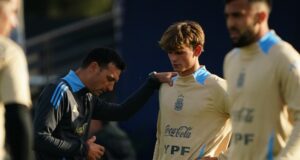 Nico Paz, Montiel e Molina treinaram ao mesmo tempo na seleção argentina
