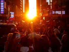 Manhattanhenge está de volta! Foto tirada em 1º de junho de 2026