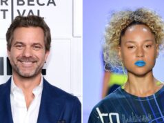 Joshua Jackson de mãos dadas com a modelo Olivia Burgess em Nova York