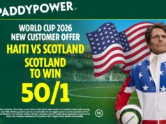 Vença o BIG 50/1 da Escócia para vencer a estreia na Copa do Mundo com Paddy Power