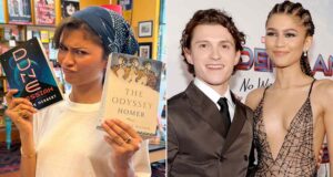 Zendaya visita a livraria Little California e faz um aceno de brincadeira ao parceiro Tom Holland