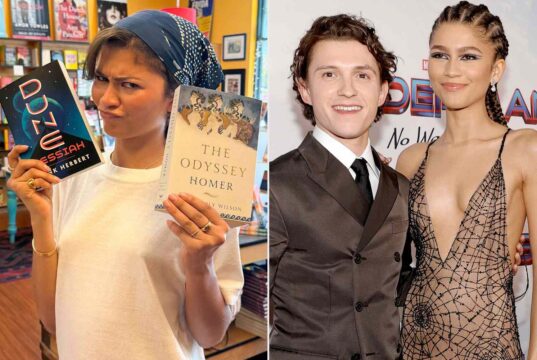 Zendaya visita a livraria Little California e faz um aceno de brincadeira ao parceiro Tom Holland