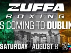 A Zuffa Boxing sediará o evento em Dublin no dia 8 de agosto.