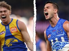 A estrela do North Melbourne, Luke Davies-Uniack, está pronto para uma briga contra o West Coast Eagles Harley Reid