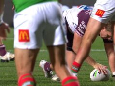 Trobojevic bateu antes do try de Manly