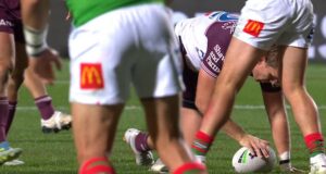 Trobojevic bateu antes do try de Manly