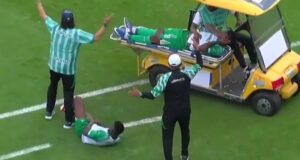 A ambulância atropelou um jogador equatoriano