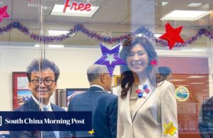 O chefe do KMT, Cheng Li-wen, encontrou-se com o aliado de Trump, Steve Dennis, em Washington.
