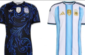 Eles revelaram as camisas que a seleção argentina usará na primeira fase da Copa do Mundo