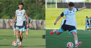 Alívio para Scaloni antes da Copa do Mundo: Cuti Romero e Julián Álvarez tiveram alta do hospital e treinam com o grupo