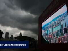 O Observatório de Hong Kong emitiu um alerta de chuva âmbar.