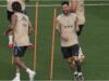 Lionel Messi treinou de forma diferente durante o primeiro treino da Argentina no Kansas