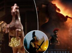 O balde de pipoca do cavalo de Tróia ‘The Odyssey’ gerou comentários hilariantes dos fãs