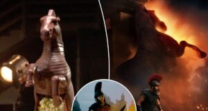 O balde de pipoca do cavalo de Tróia ‘The Odyssey’ gerou comentários hilariantes dos fãs