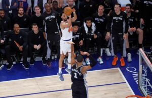 Landry Shamet, dos Knicks, foi trazido de volta à terra durante o jogo 3 das finais da NBA
