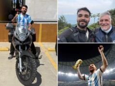 Pai e filho viajaram milhares de quilômetros da Argentina para assistir à Copa do Mundo nos EUA
