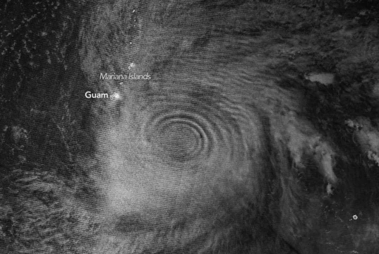 O supertufão Sinlaku causou ondas de gravidade atmosférica visíveis do espaço