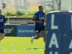 Crichton treina dias após a remoção do tumor