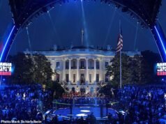 Oito homens indiciados por acusações de assassinato e terrorismo depois que ‘ataque de drones e atiradores’ no show de Trump na Casa Branca no UFC foi frustrado