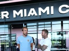 David Beckham dá as boas-vindas a Harry Kane & Co em sua base no Inter Miami, enquanto Romeo e Cruz assistem ao treinamento antes das quartas de final da Inglaterra na Copa do Mundo contra a Noruega
