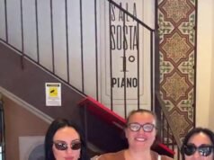 Arisa enlouquece e dança em uma pizzaria de Nápoles ao som da música “La Costiera Amalfitana”.