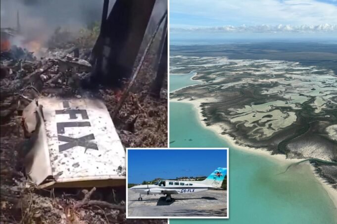 Dez pessoas morreram em um acidente de avião nas Bahamas, enquanto um vídeo aterrorizante mostra destroços espalhados