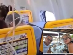 Esposa segurando a perna do marido para evitar que ele seja sugado pela janela do avião da Ryanair pensa ‘Se morrermos, morreremos juntos’